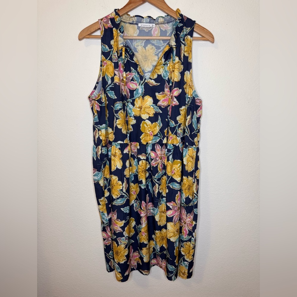 NEW Staccato Large Lightweight V-Neck Sundress